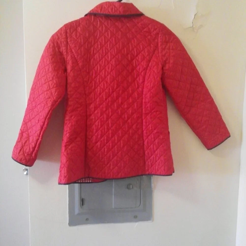 Girls Brooks Brothers Quilted Red Barn Jacket SZ M